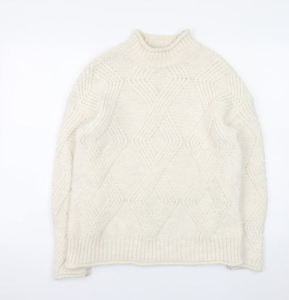 Womens UK Size S Marks and Spencer Ivory Pullover Jumper