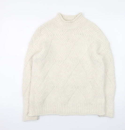 Womens UK Size S Marks and Spencer Ivory Pullover Jumper