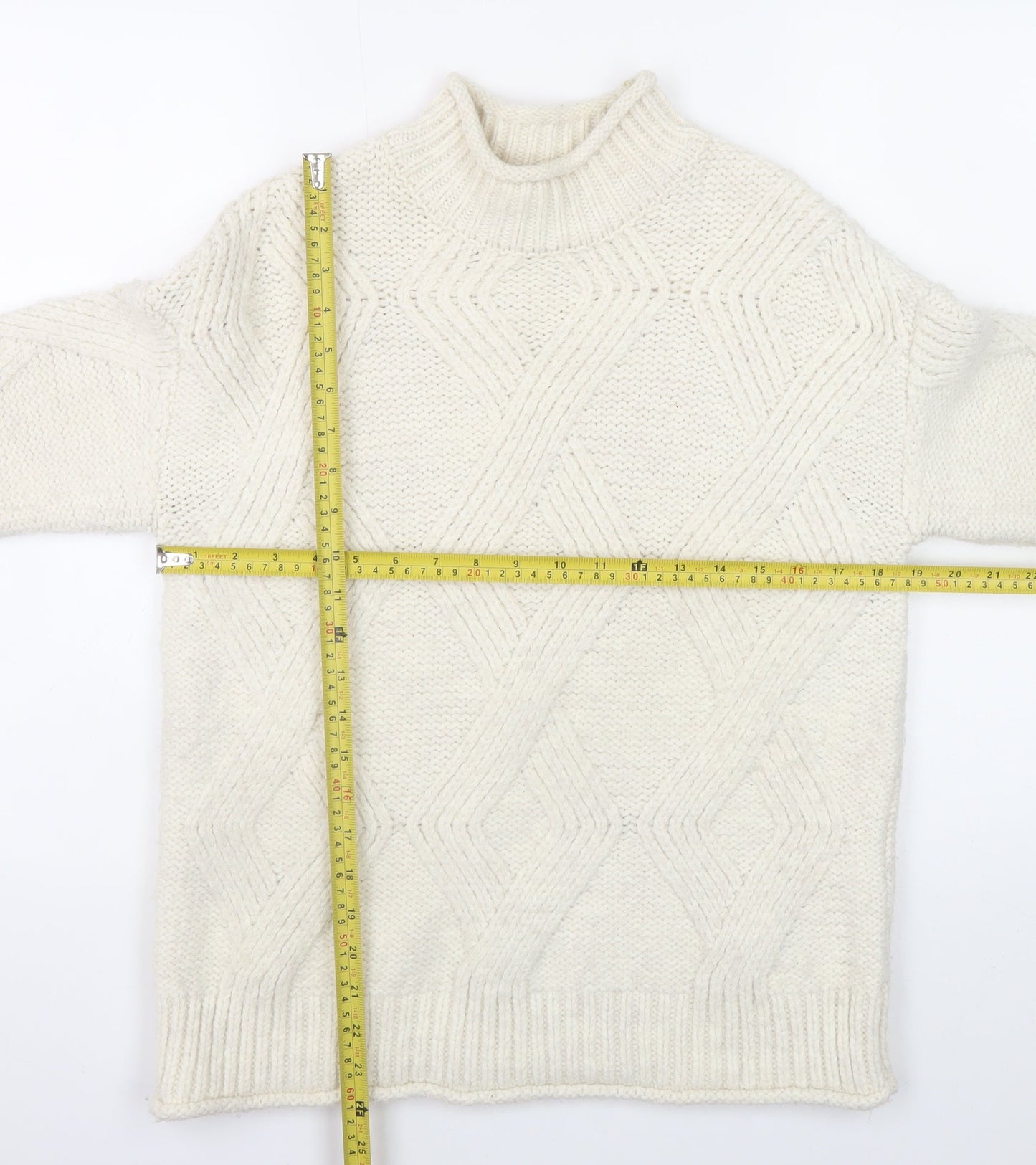 Womens UK Size S Marks and Spencer Ivory Pullover Jumper