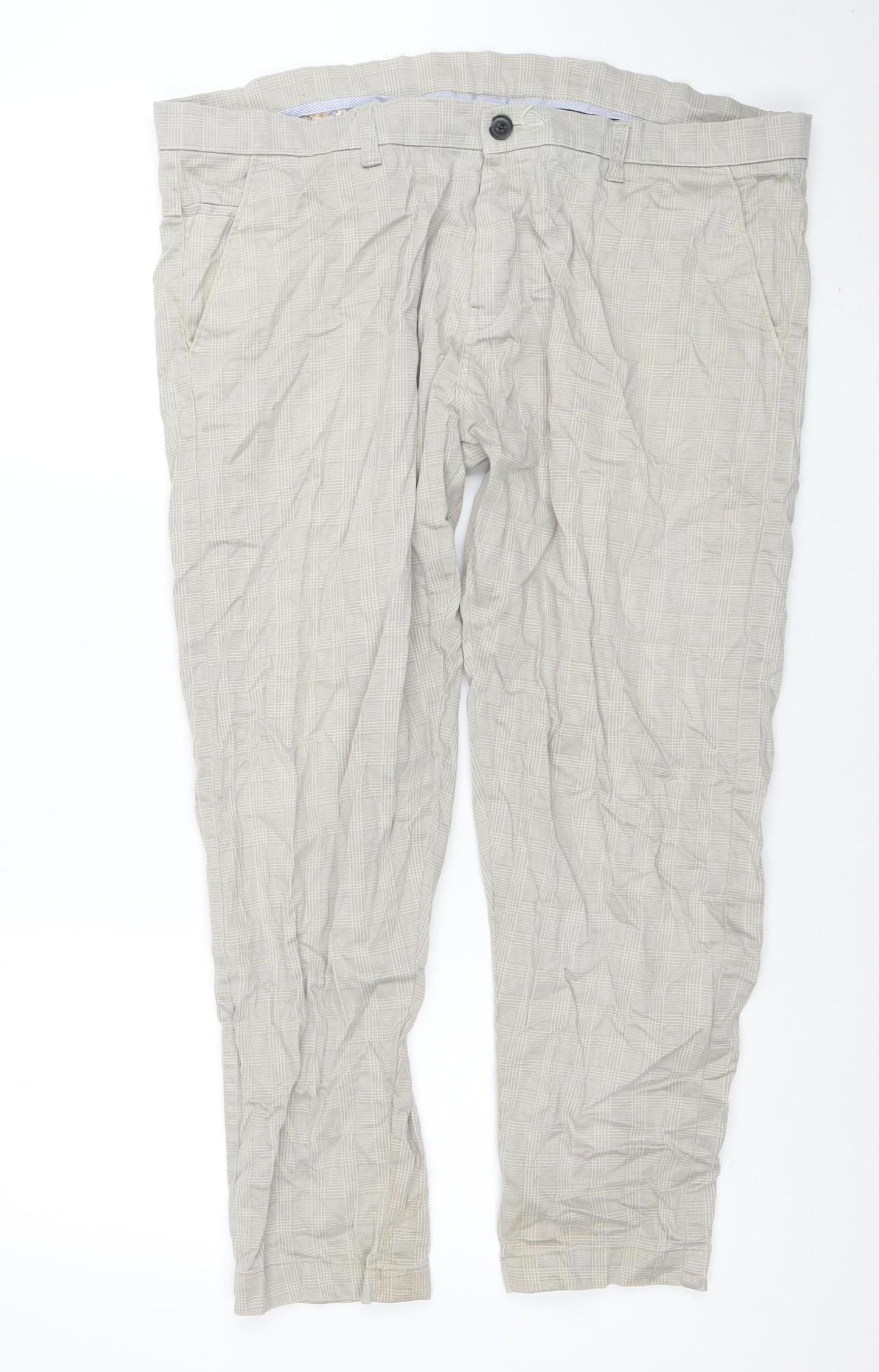 Mens UK Size 38 Saffron Premium Regular Fit Chino Beige Trousers