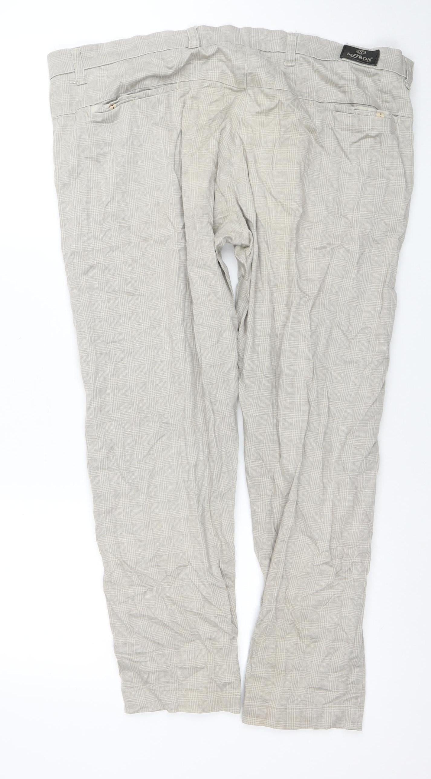 Mens UK Size 38 Saffron Premium Regular Fit Chino Beige Trousers