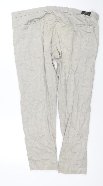 Mens UK Size 38 Saffron Premium Regular Fit Chino Beige Trousers