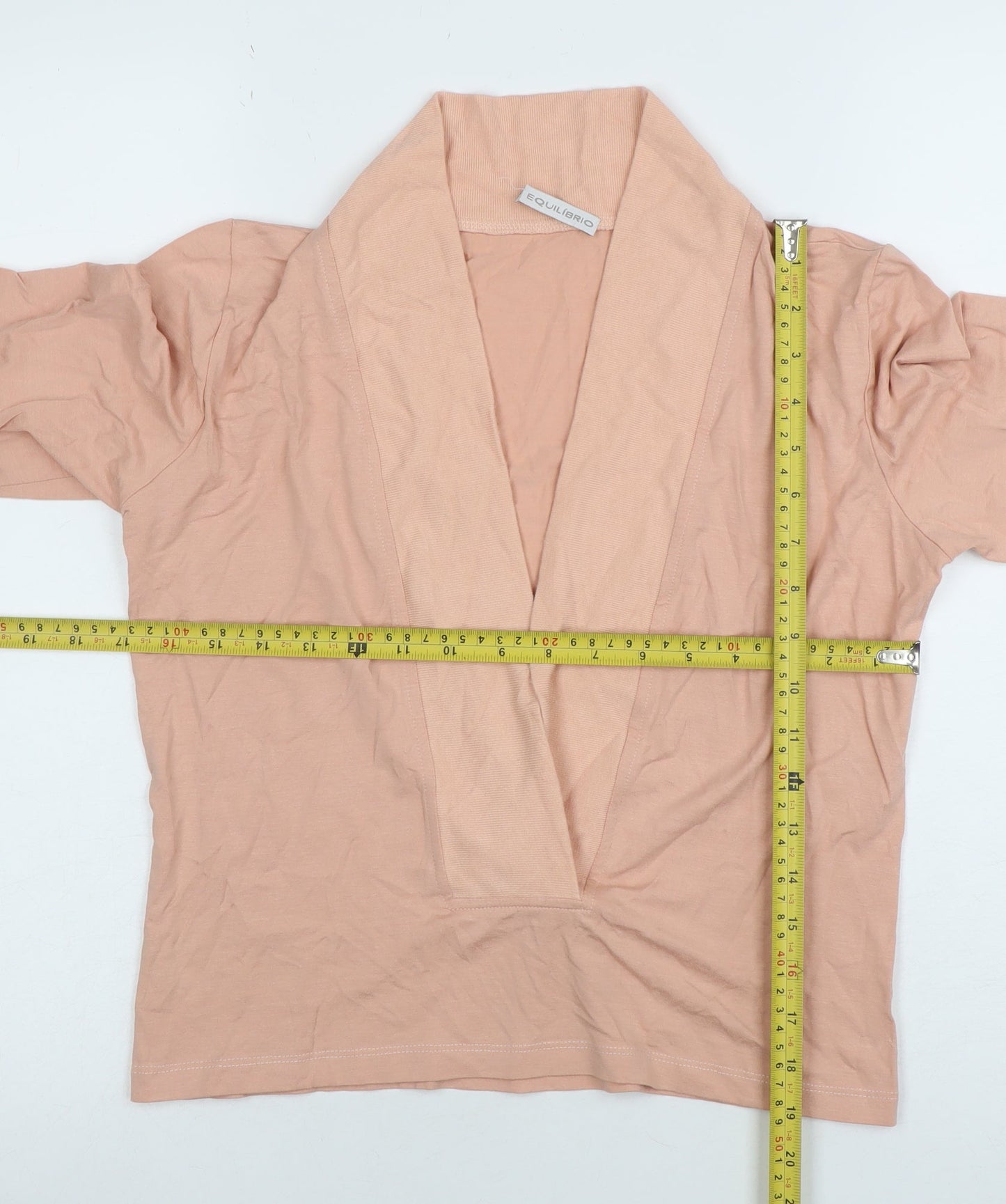 Womens UK Size M Equilibrio Pink Wrap Blouse