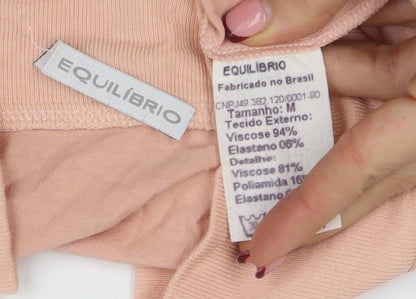 Womens UK Size M Equilibrio Pink Wrap Blouse
