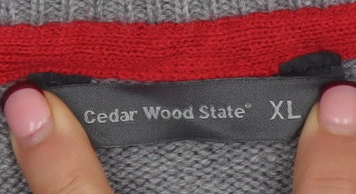 Mens UK Size XL Cedar Wood State Grey Pullover Jumper