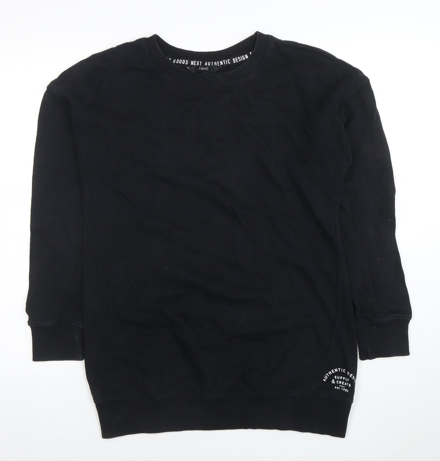 Mens UK Size XS NEXT Black Pullover Sweatshirt