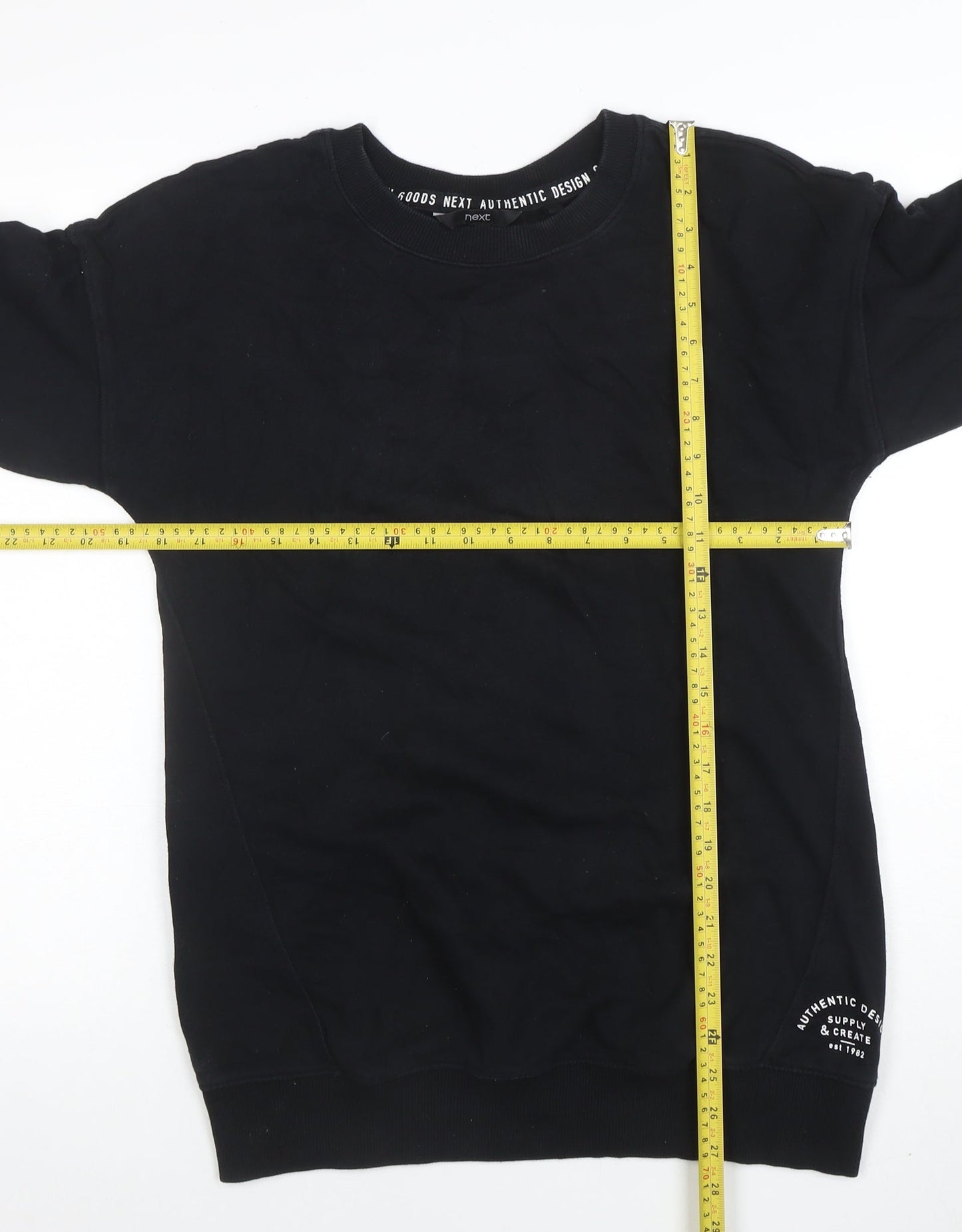 Mens UK Size XS NEXT Black Pullover Sweatshirt