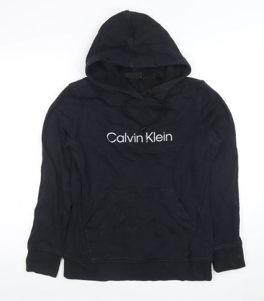 Mens UK Size XS Calvin Klein Black Pullover Hoodie