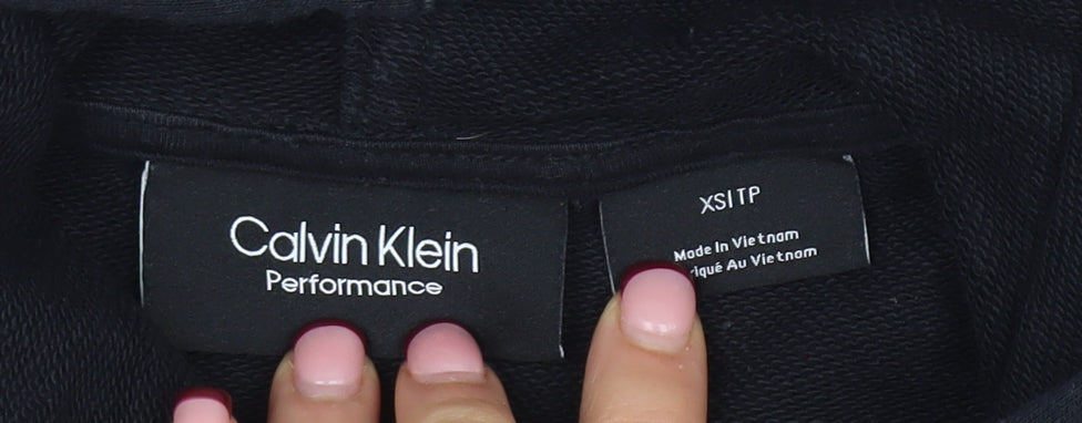 Mens UK Size XS Calvin Klein Black Pullover Hoodie