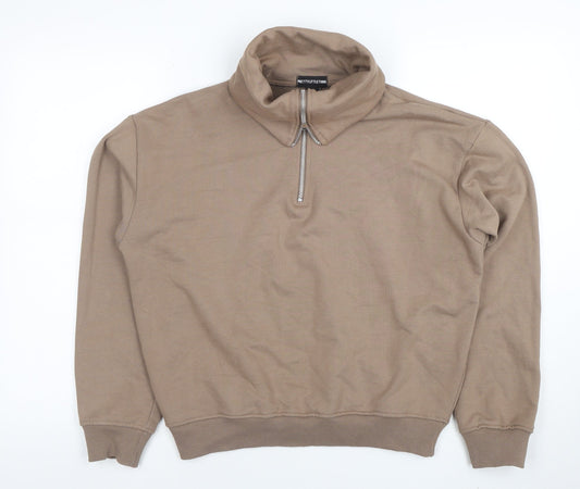 Womens UK Size XS PRETTYLITTLETHING Beige Pullover Sweatshirt