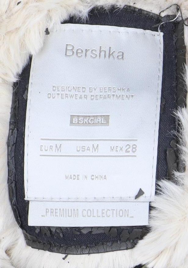 Womens UK Size 10 Bershka Green Parka Coat