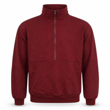 Mens UK Size M PrettyGarden Red 1/2 Zip Sweatshirt