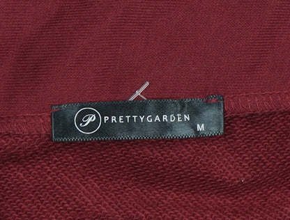 Mens UK Size M PrettyGarden Red 1/2 Zip Sweatshirt