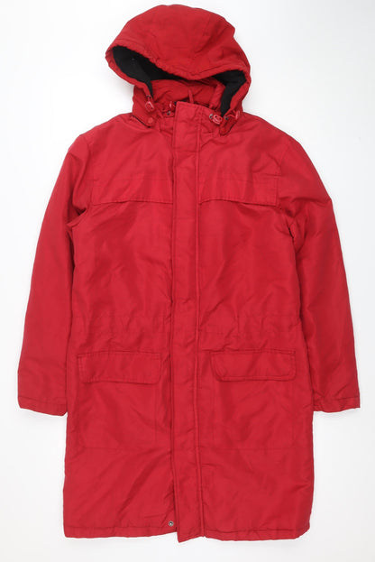 Womens UK Size S Cotton Traders Red Parka Coat