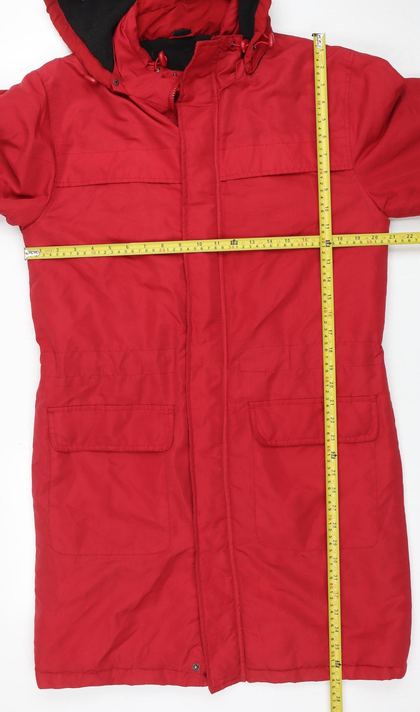 Womens UK Size S Cotton Traders Red Parka Coat