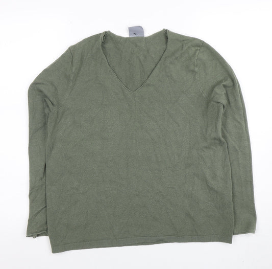 Womens UK Size M/L Dreams Green Pullover Jumper