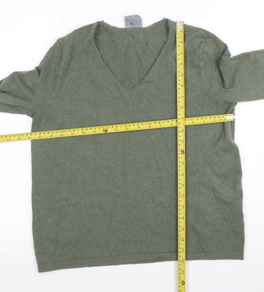 Womens UK Size M/L Dreams Green Pullover Jumper