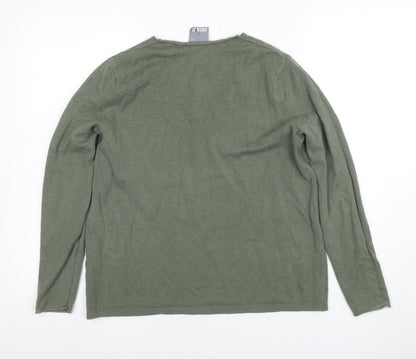 Womens UK Size M/L Dreams Green Pullover Jumper
