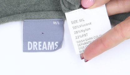 Womens UK Size M/L Dreams Green Pullover Jumper