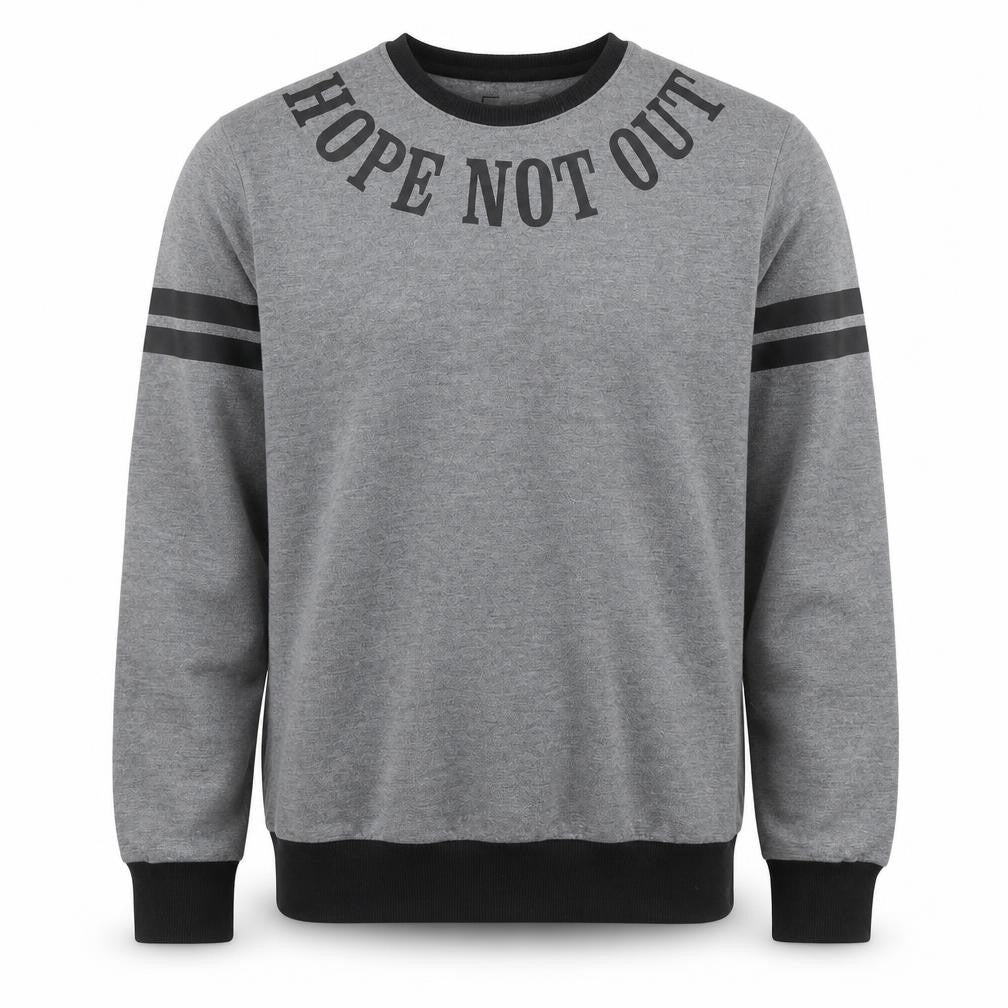 Mens UK Size M Hope Not Out Grey Pullover Sweatshirt