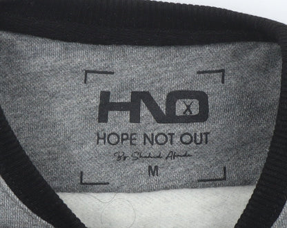 Mens UK Size M Hope Not Out Grey Pullover Sweatshirt