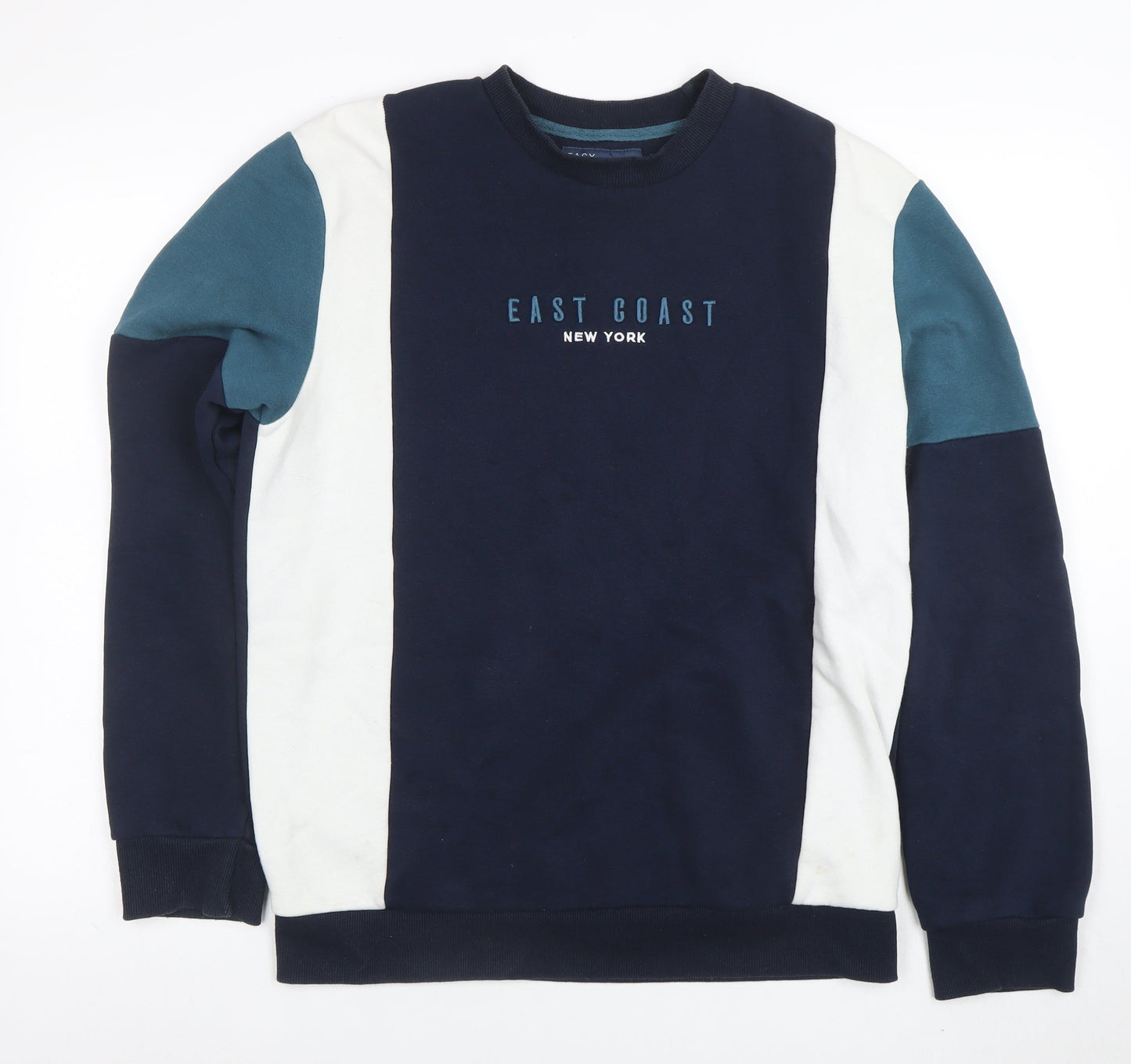 Mens UK Size M Easy Blue Pullover Sweatshirt