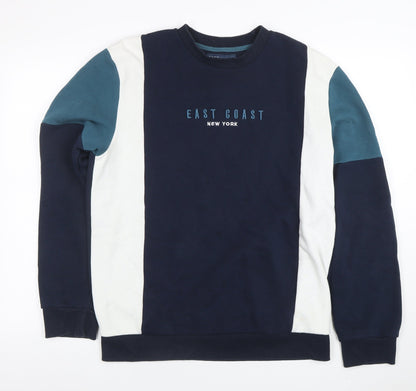 Mens UK Size M Easy Blue Pullover Sweatshirt