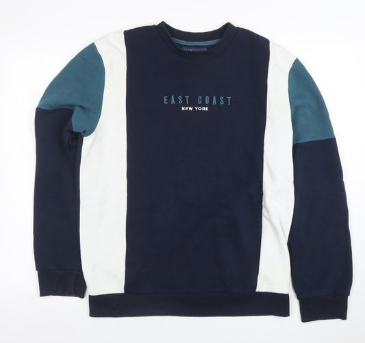 Mens UK Size M Easy Blue Pullover Sweatshirt