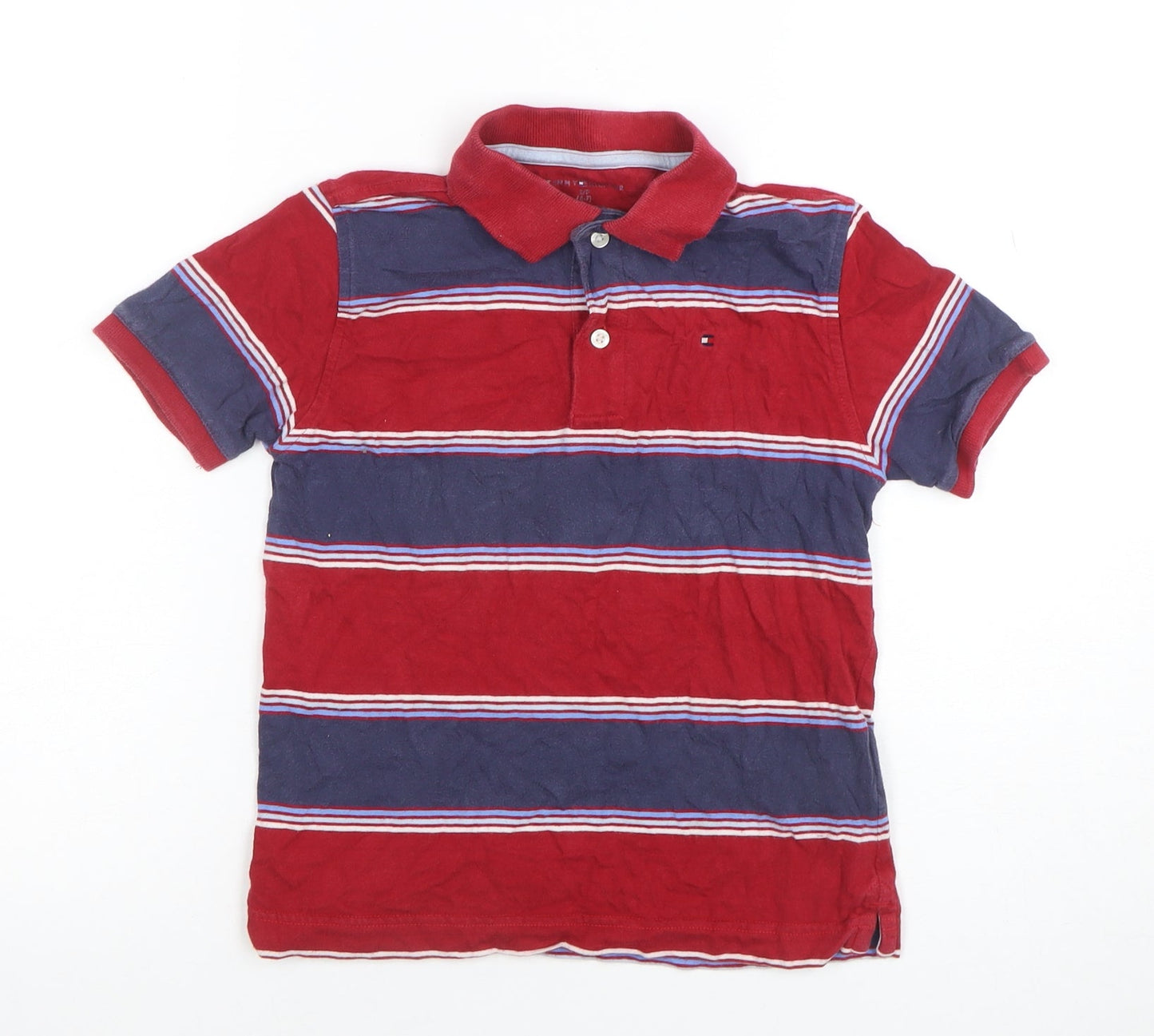 Boys UK Size 6 Years Tommy Hilfiger Red Basic Polo
