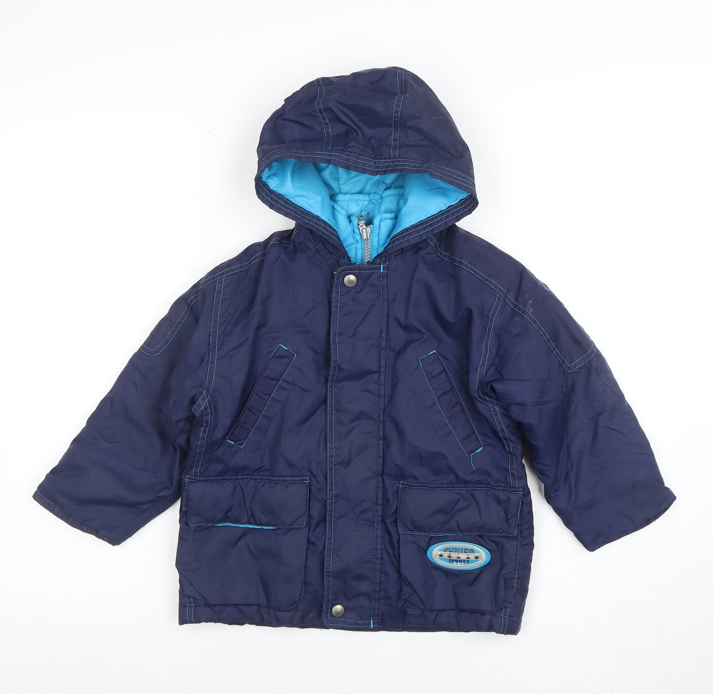 Boys UK Size 2-3 Years Mothercare Blue Puffer Jacket