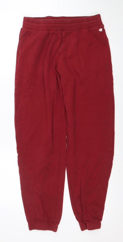Womens UK Size M Champion Regular Fit Jogger Red Trousers