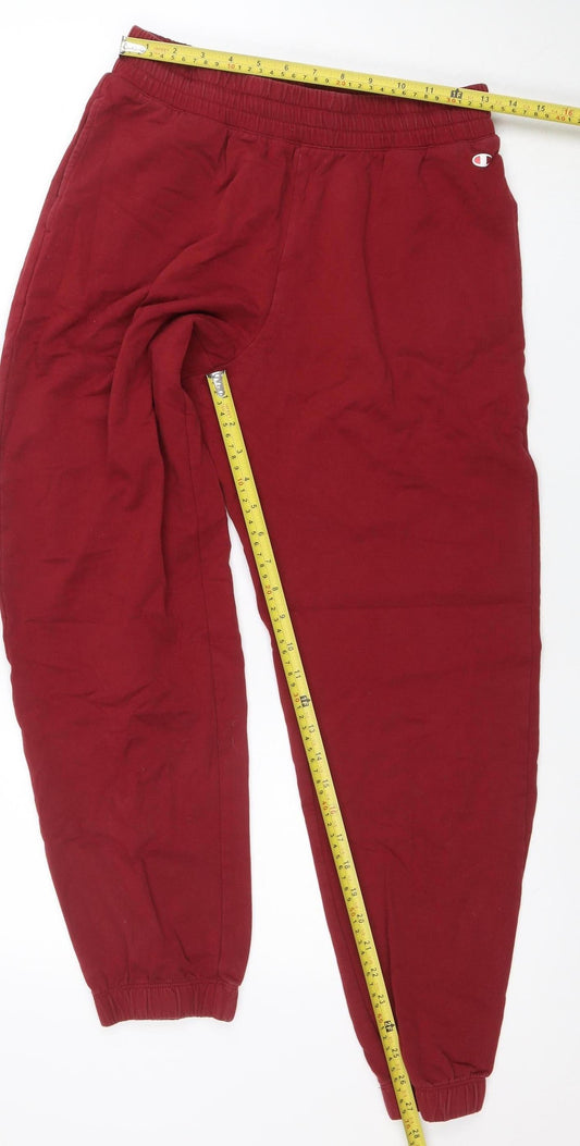 Womens UK Size M Champion Regular Fit Jogger Red Trousers