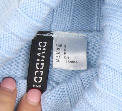 Womens UK Size 10 H&M Blue Pullover Jumper