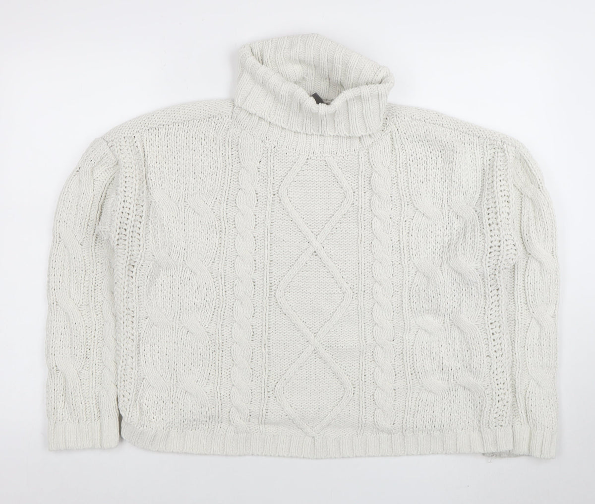 Womens UK Size M Primark White Pullover Jumper