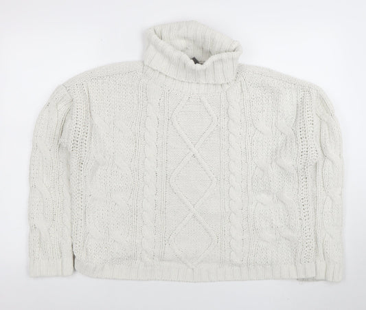 Womens UK Size M Primark White Pullover Jumper
