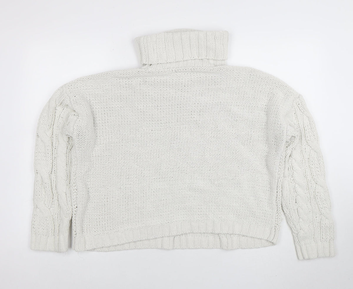Womens UK Size M Primark White Pullover Jumper