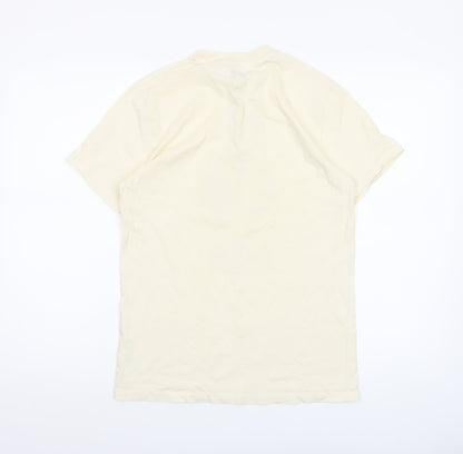 Womens UK Size S Disney Beige Basic T-Shirt