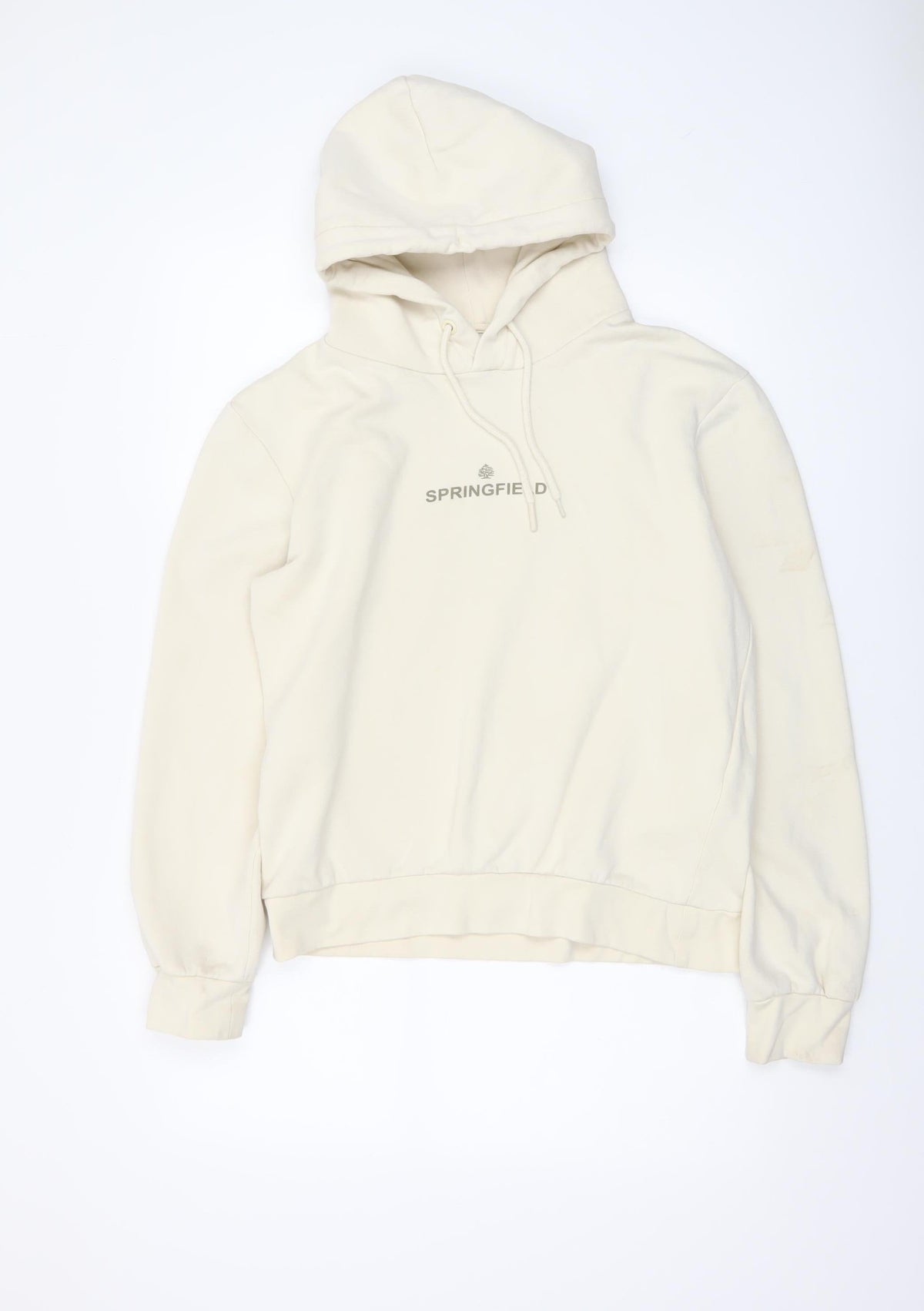 Womens UK Size S Springfield Ivory Pullover Hoodie