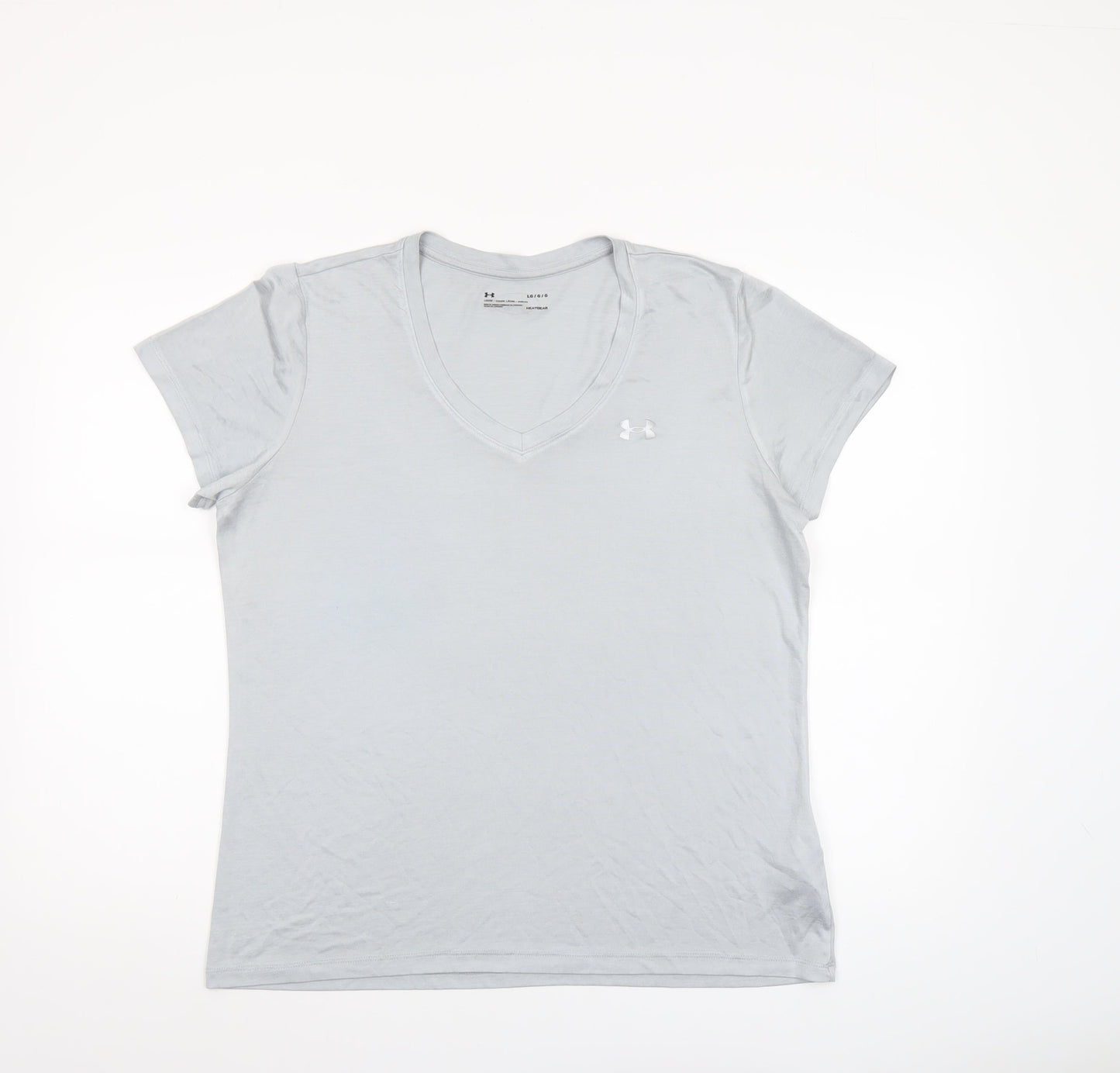 Womens UK Size L Under armour Grey Gym & Training Running & Jogging Yoga T-Shirt