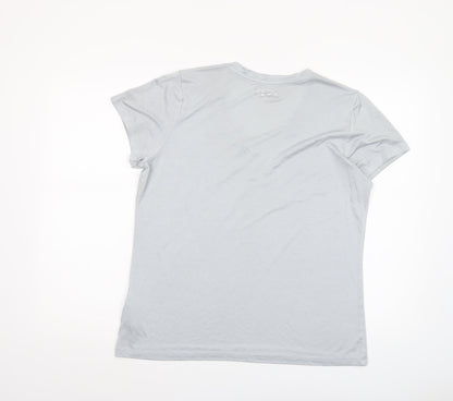 Womens UK Size L Under armour Grey Gym & Training Running & Jogging Yoga T-Shirt