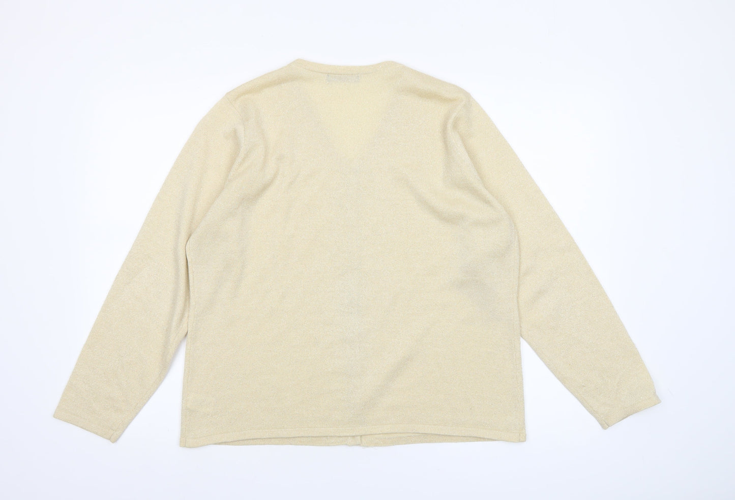 Womens UK Size M BM Beige Cardigan Jumper