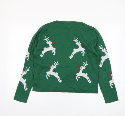 Womens UK Size 12 NEXT Green Pullover Jumper
