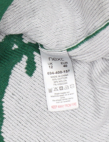 Womens UK Size 12 NEXT Green Pullover Jumper