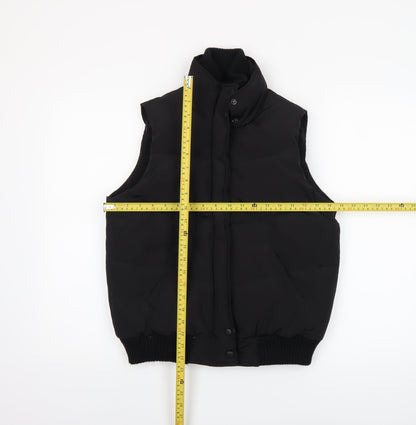 Next Womens Black Padded Puffer Waistcoat Gilet Size 10