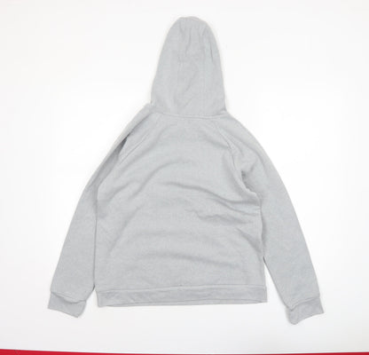 Under Armour Boys Grey Hoodie YXL Loose Fit Cotton Blend Pullover