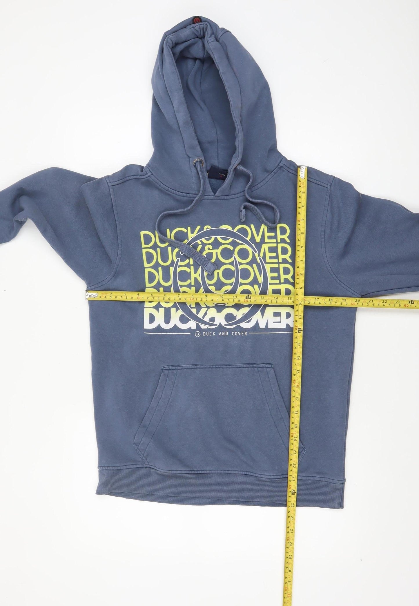 Mens UK Size M Duck and Cover Blue Pullover Hoodie