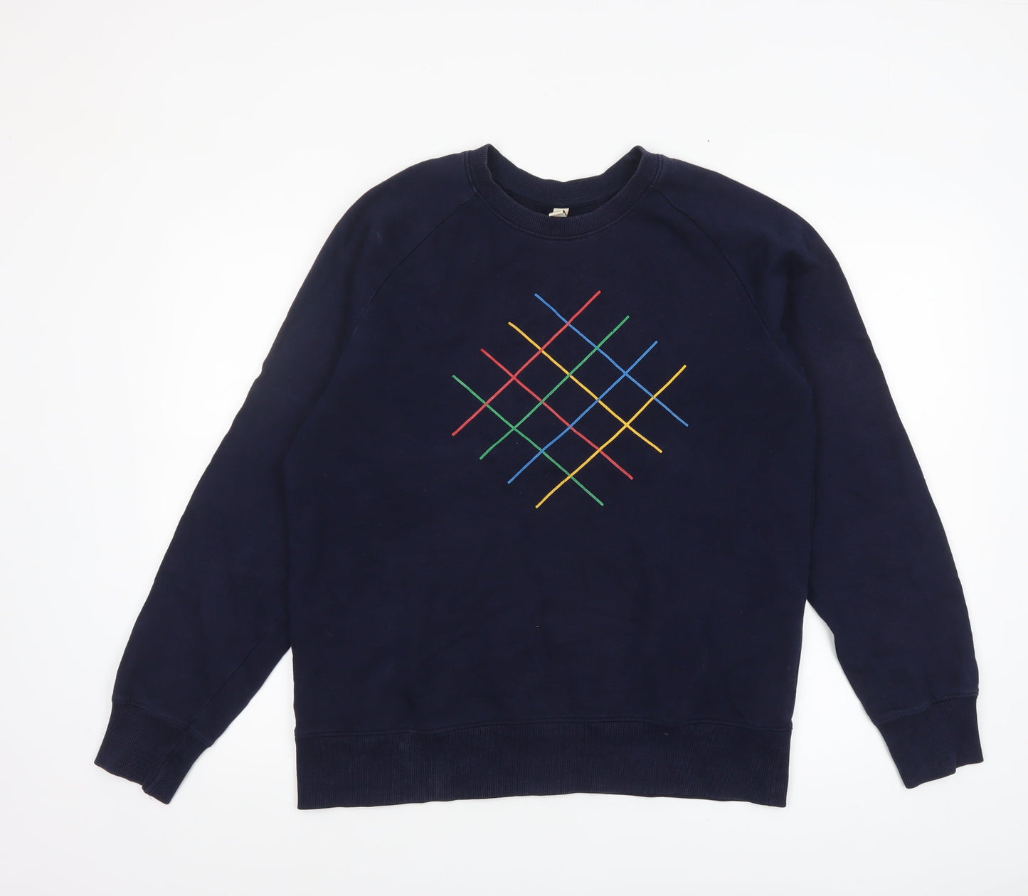 Mens UK Size L Earth Positive Blue Pullover Sweatshirt