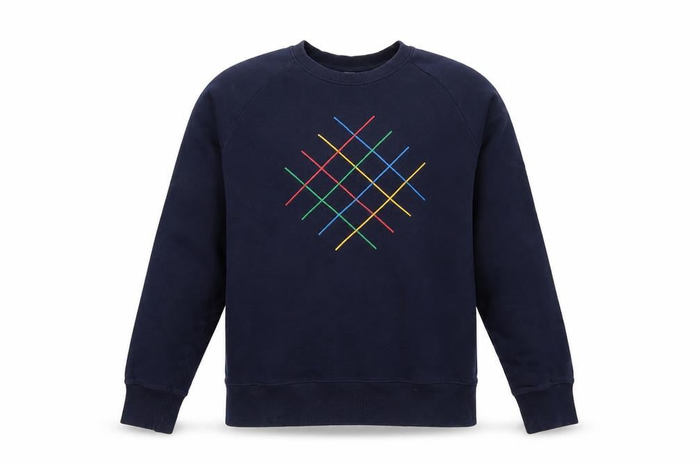 Mens UK Size L Earth Positive Blue Pullover Sweatshirt