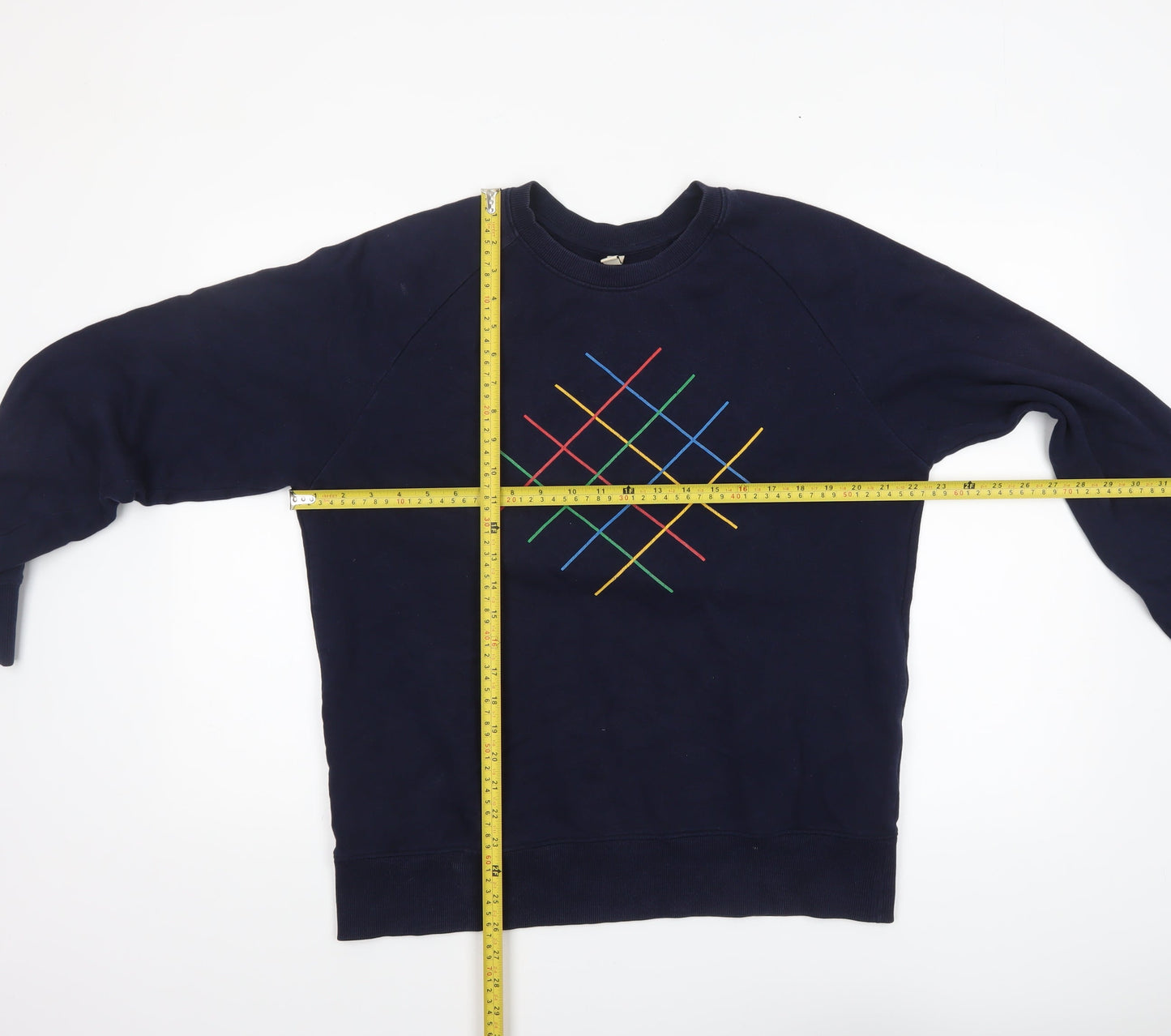 Mens UK Size L Earth Positive Blue Pullover Sweatshirt