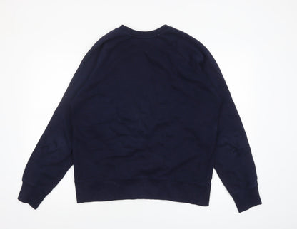 Mens UK Size L Earth Positive Blue Pullover Sweatshirt
